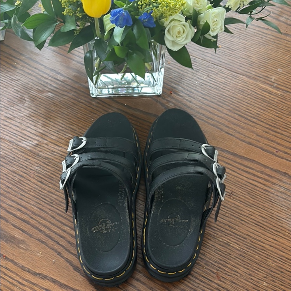 Dr. Martens Black Sandals with Adjustable Straps